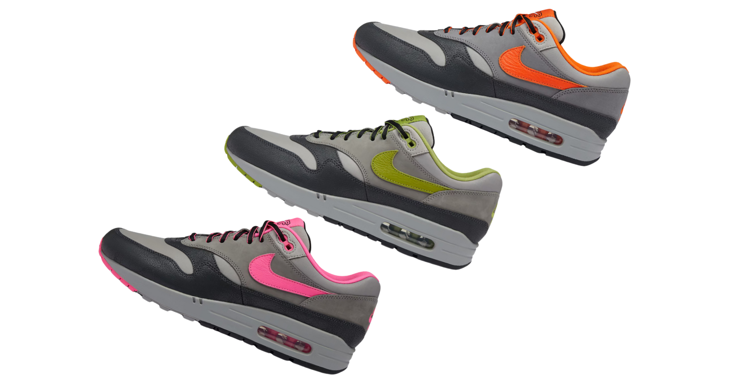 HUF x Nike Air Max 1 2024: New Anthracite Pear, Brilliant Orange, and Pink Pow Colorways - Sneakerhype