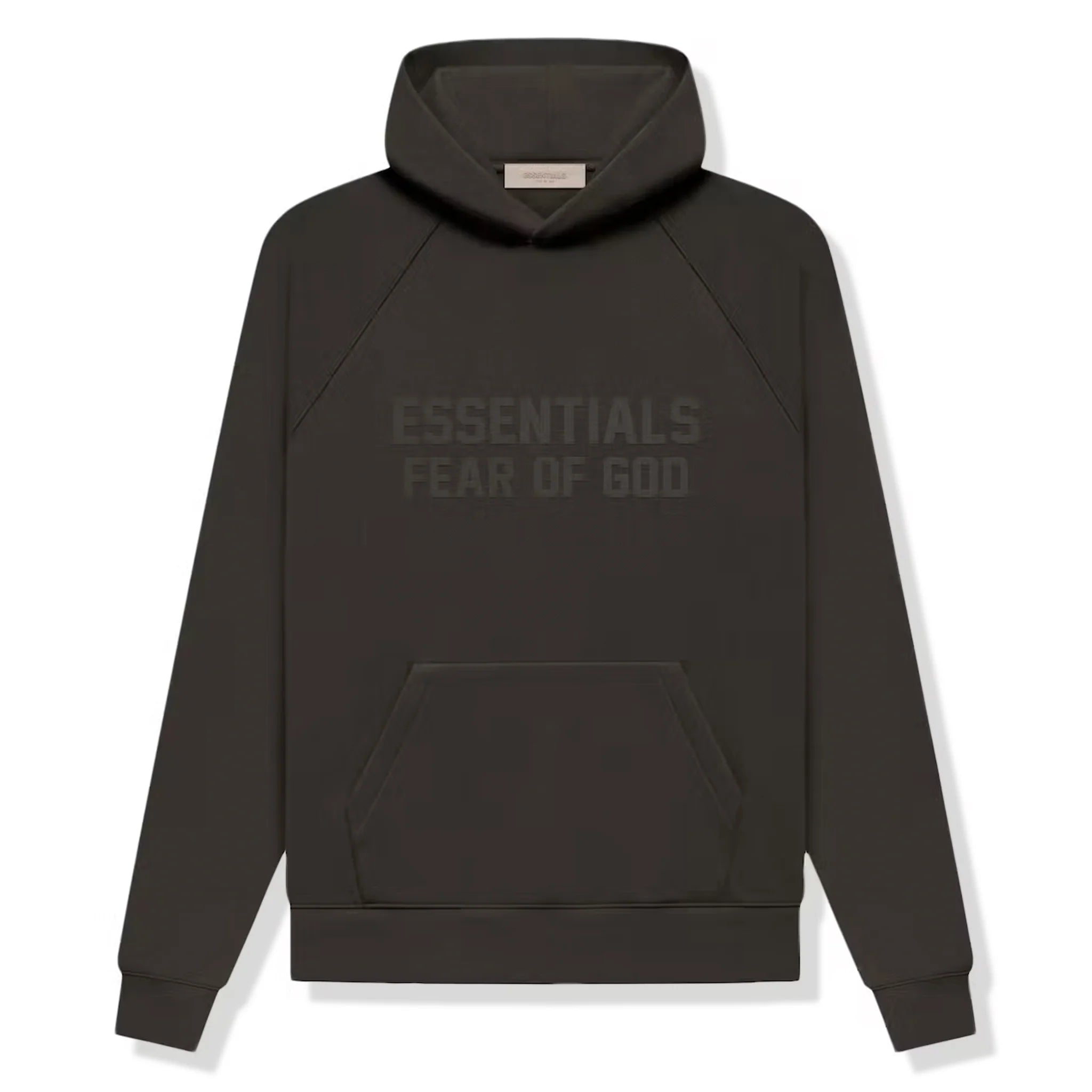 Fear Of God Essentials Logo Flocked Off Black