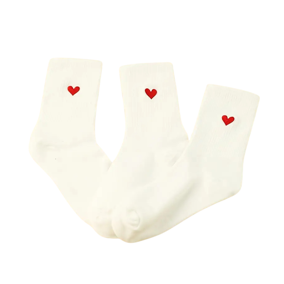 Valentine Socks White ❤️ (3x)