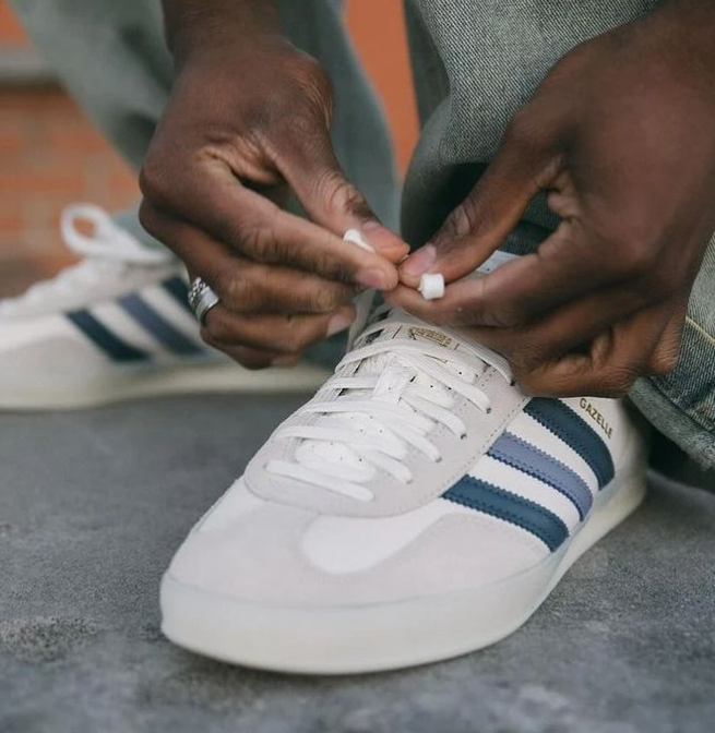 Adidas originals gazelle - white/navy best sale