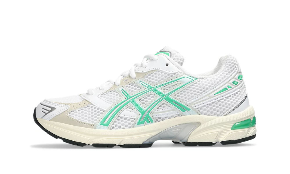 As*ic*s gel-1130 white malachite green off white midsole (w)