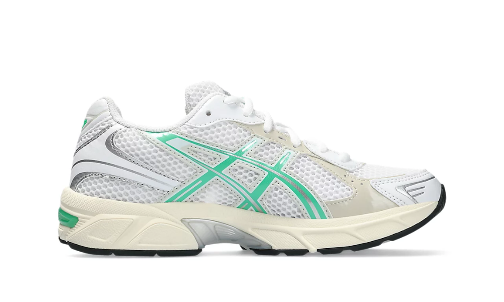 As*ic*s gel-1130 white malachite green off white midsole (w)