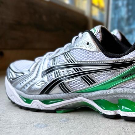 As*ic*s gel-kayano 14 white malachite green