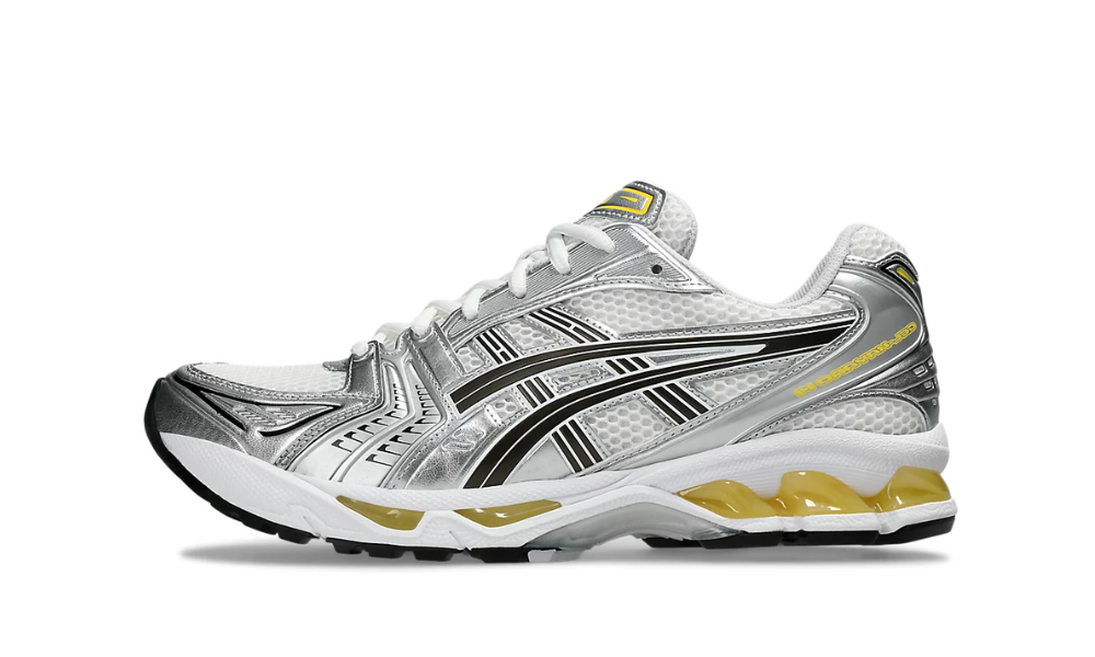 As*ic*s gel-kayano 14 white tai chi yellow