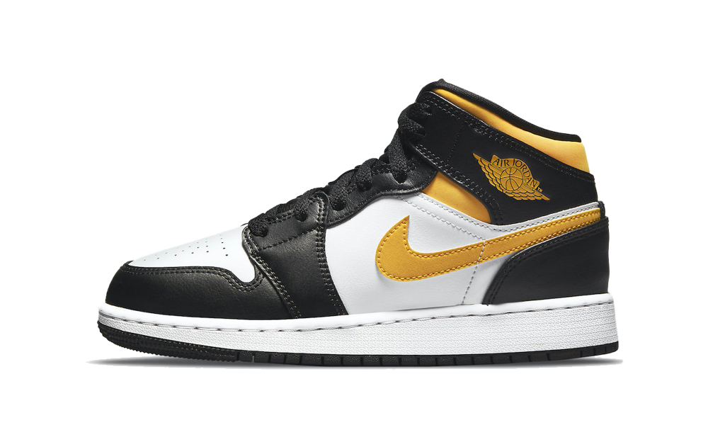 Air Jordan 1 Mid White Pollen Black