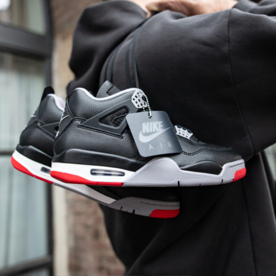 Jordan 4 retro bred og on sale