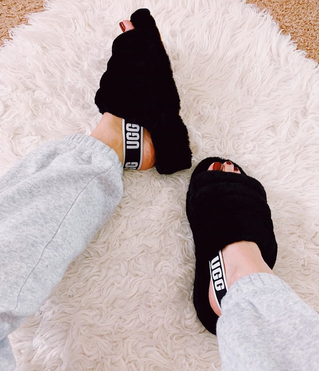 UGG Fluff Yeah Slide Black (Women