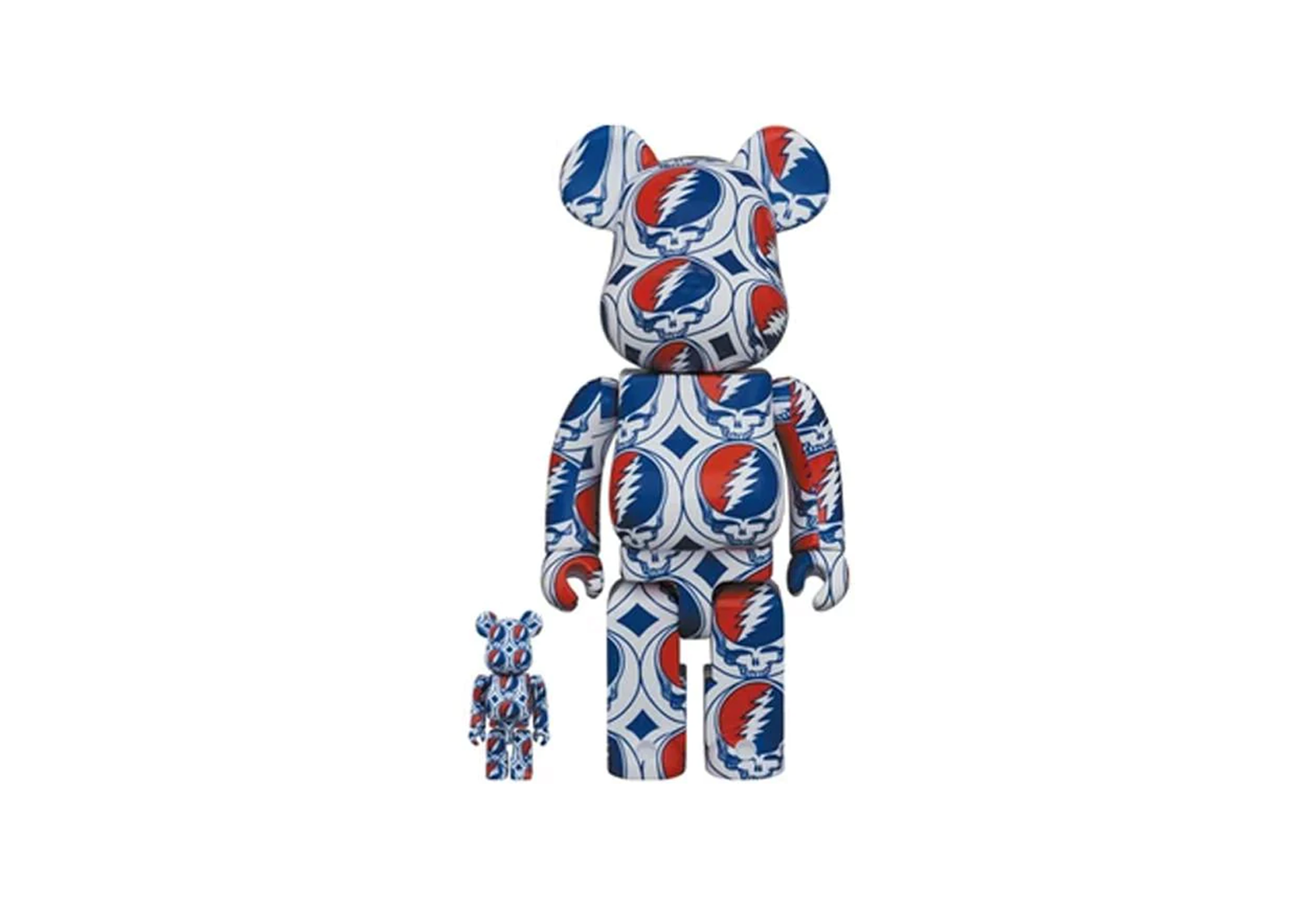 400% & 100% Bearbrick set - Grateful Dead (Steal Your Face)