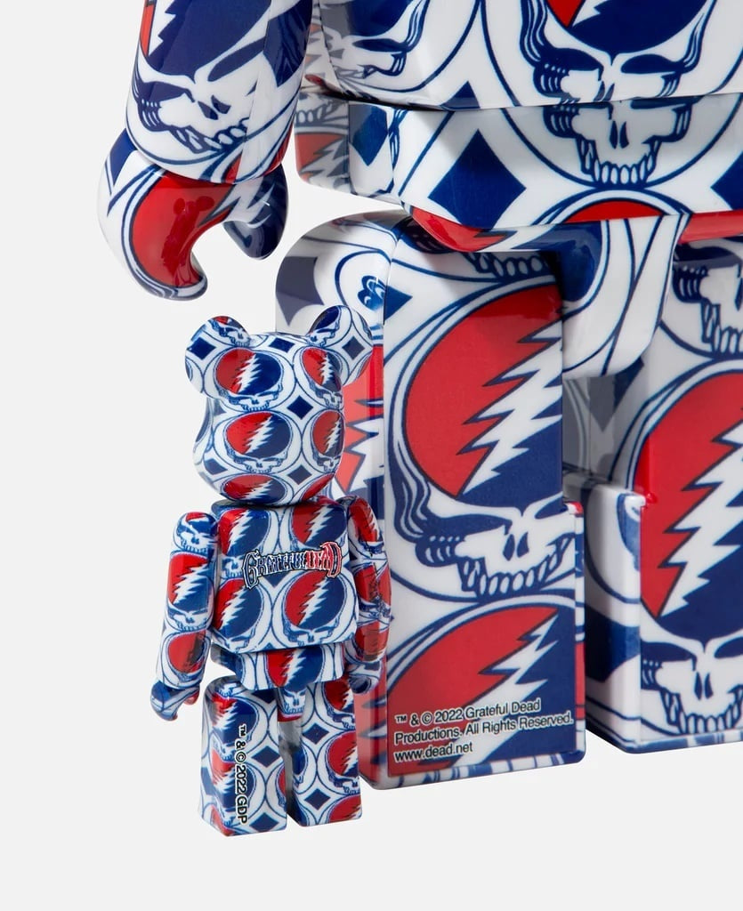 400% & 100% Bearbrick set - Grateful Dead (Steal Your Face)