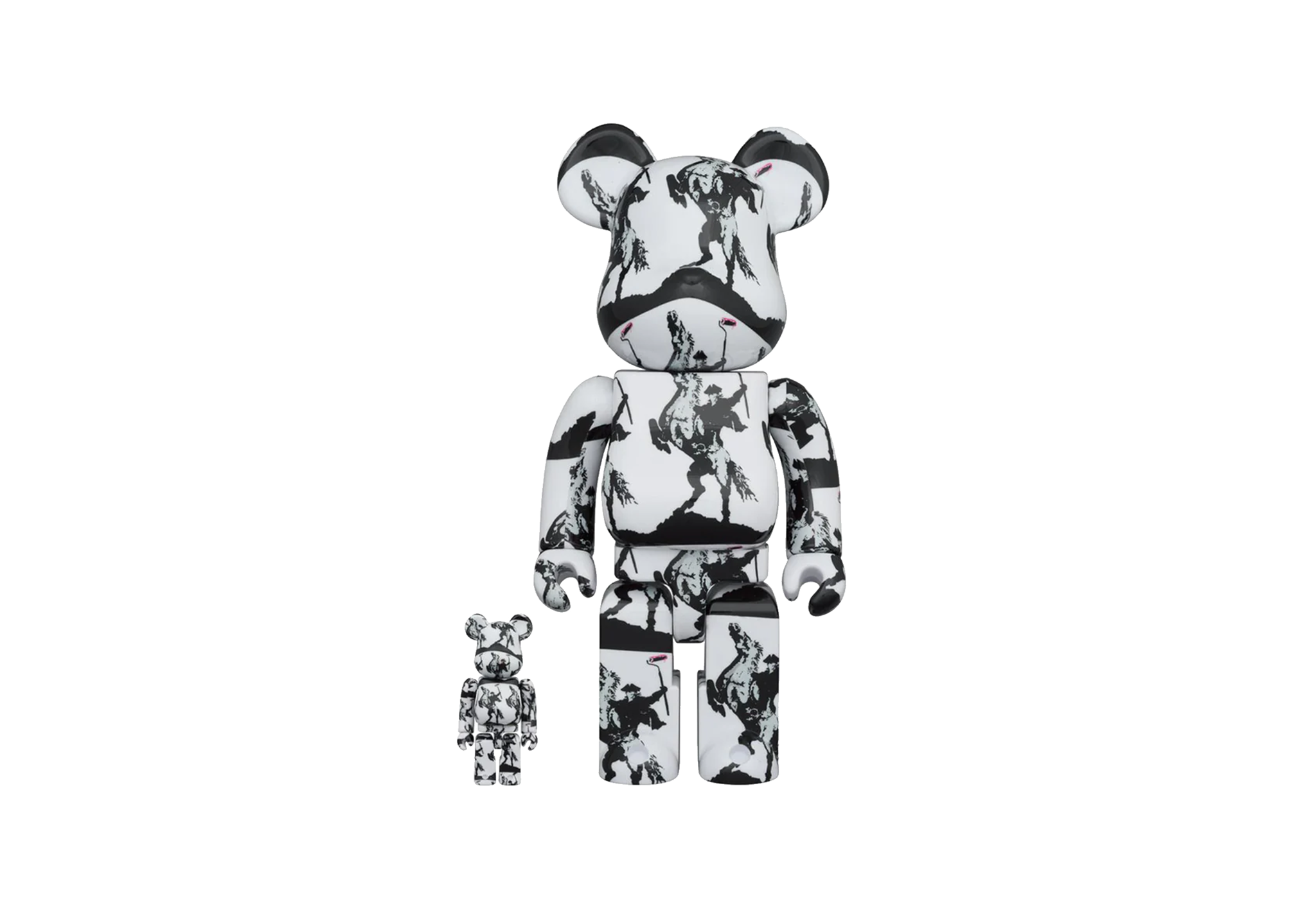 400% & 100% Bearbrick set - Highwayman (Brandalised x Banksy)