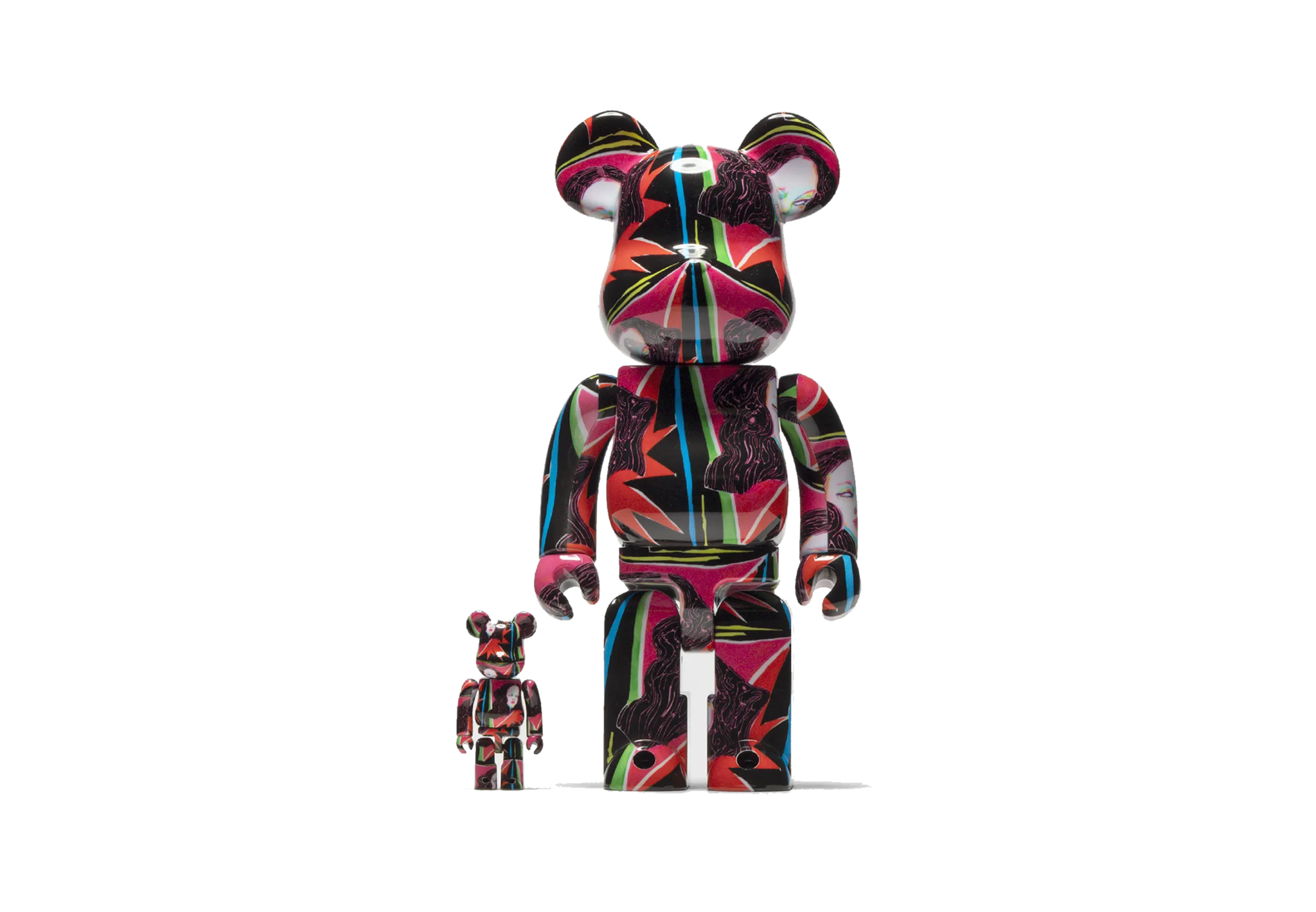 400% & 100% Bearbrick Set - Saiko otake Goddess (Red)