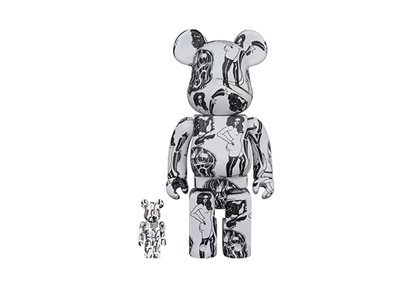 400% & 100% Bearbrick Set - Saiko otake Planet (White)