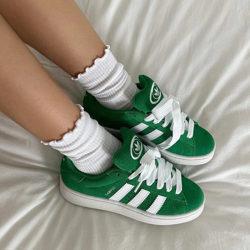 Adidas sneakers dames wit groen deals