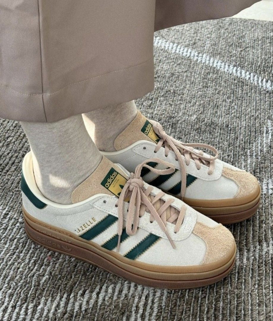 Ad*s gazelle bold magic collegiate green beige (w)