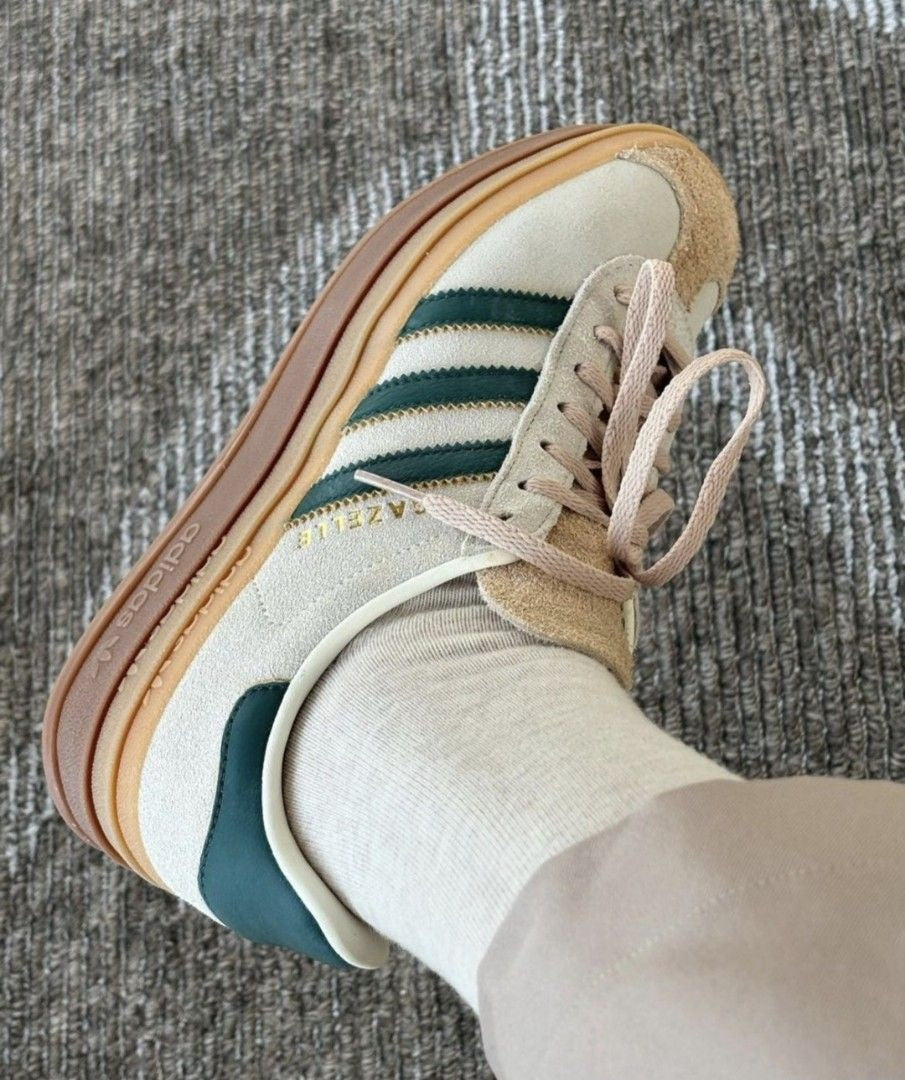 Ad*s gazelle bold magic collegiate green beige (w)