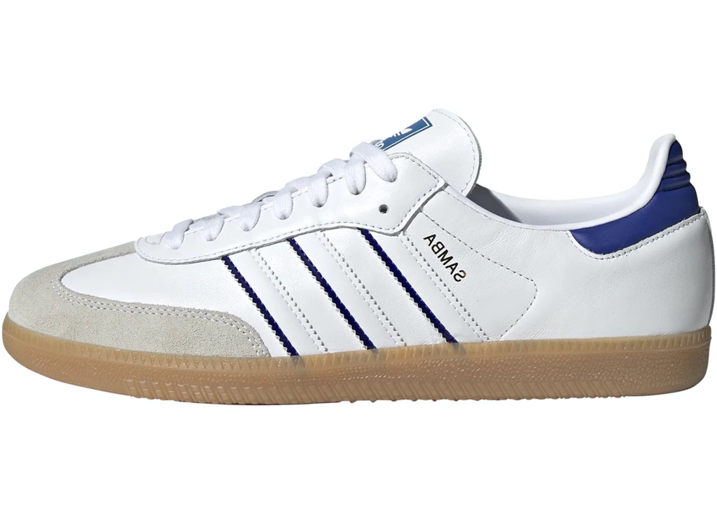 Ad*s samba leather ''cloud white lucid blue''