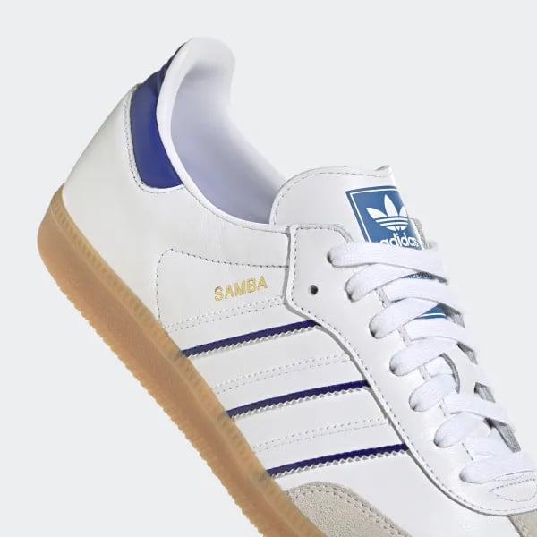 Adidas Samba Leather Cloud White Lucid Blue