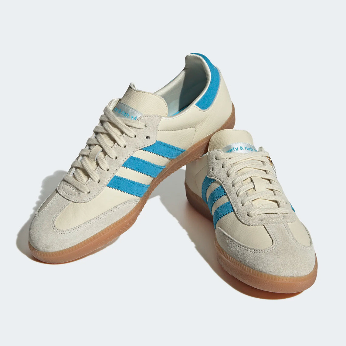 Adidas samba og trainers white/sky blue best sale