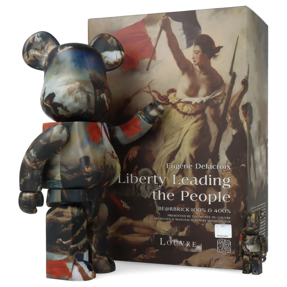 400% u0026 100% Bearbrick set - Eugène Delacroix (Liberty Leading the People)