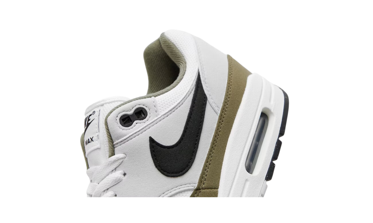 Nike Air Max 1 White Black Medium Olive