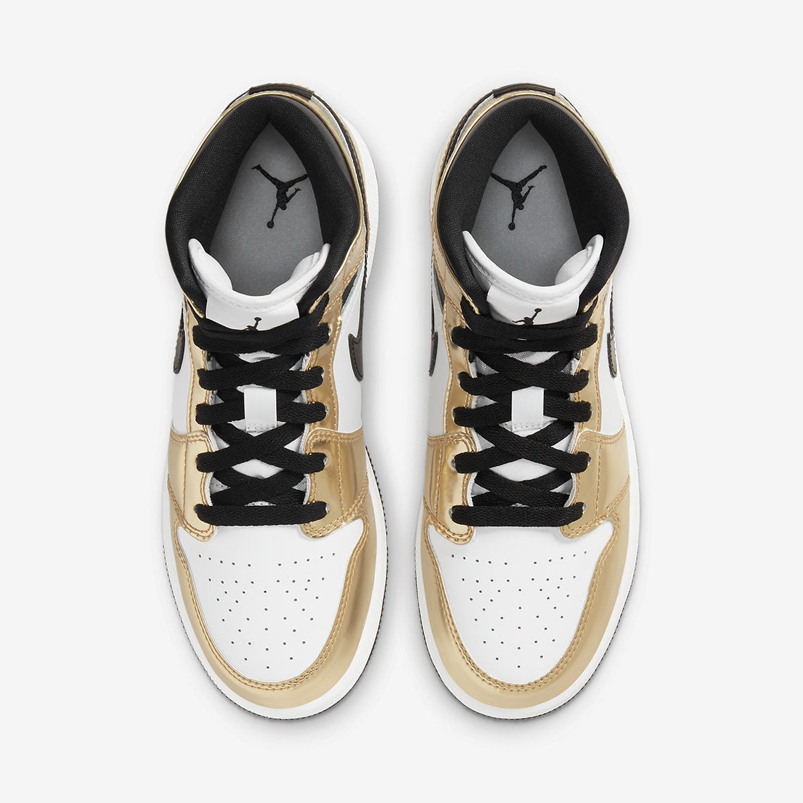 Jordan 1 Mid Metallic Gold Black White (GS)