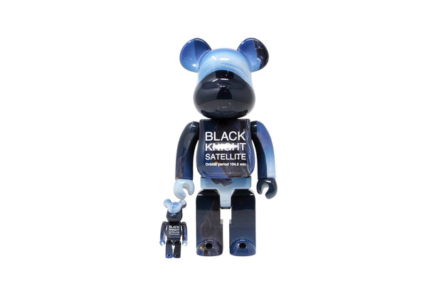 400% u0026 100% Bearbrick Set - Black Knight Satellite