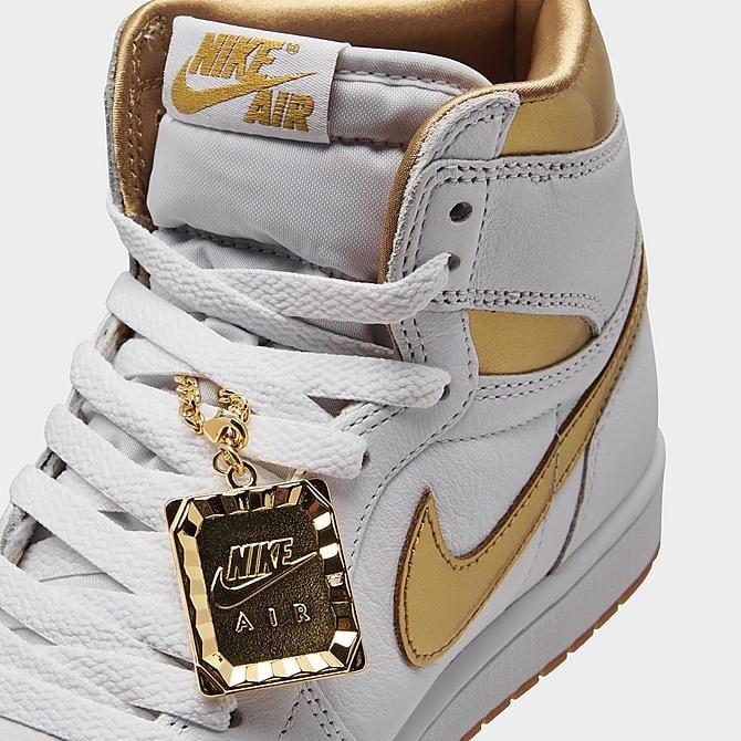 Jordan 1 white and gold best sale