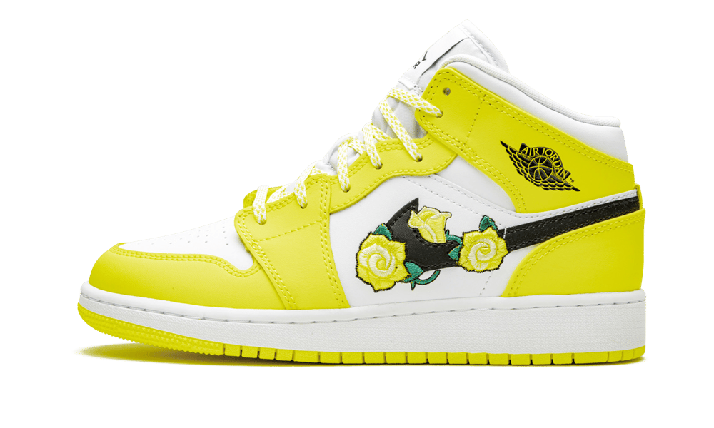 Jordan 1 Mid ''Dynamic Yellow Floral'' (GS)