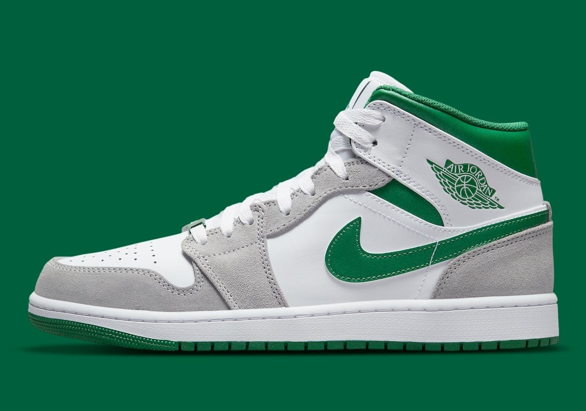 Jordan 1 Mid 'Grey Green' - Sneakerhype