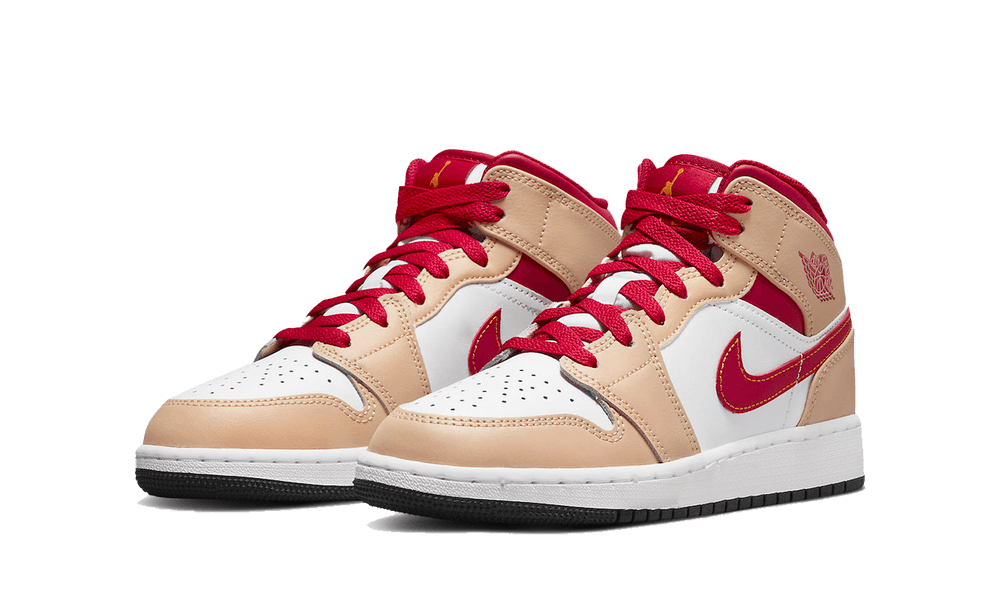 Jordan 1 Mid Light 'Cardinal Curry' (GS) - Sneakerhype