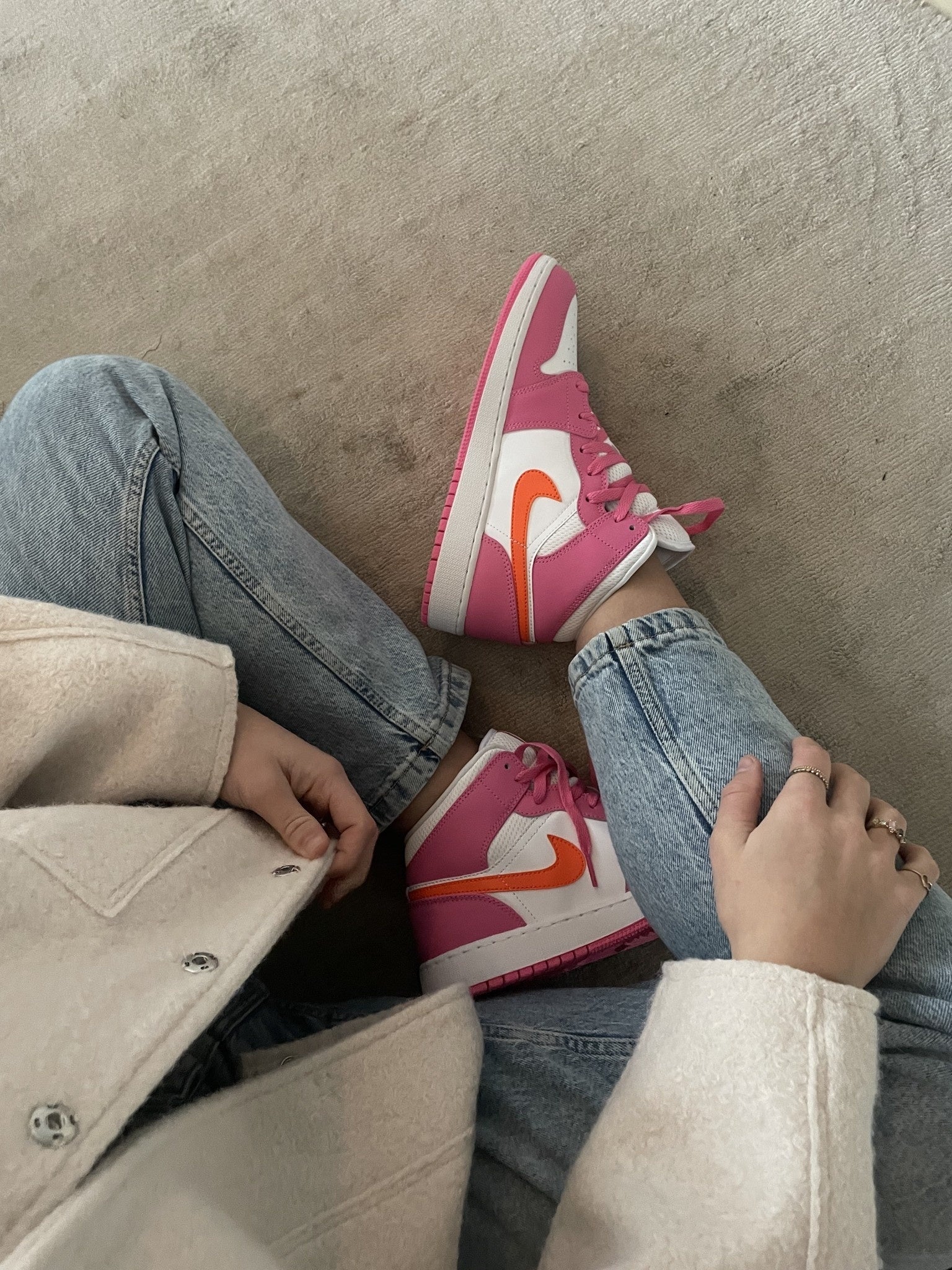 Jordan 1 Mid 'Pinksicle Safety Orange' - Sneakerhype