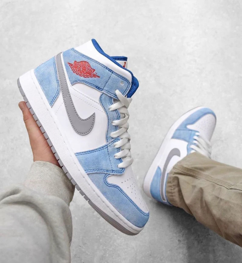 Air jordan 1 mid light blue online