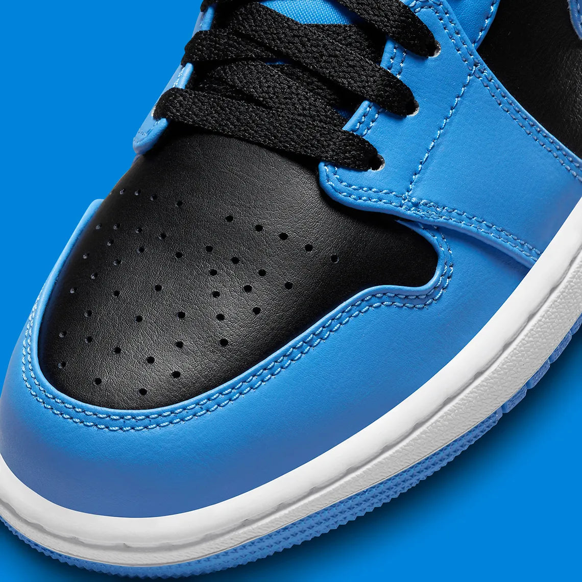 Jordan 1 Mid University Blue Black - Sneakerhype