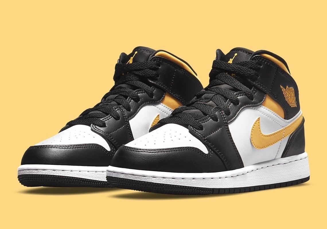 Jordan 1 Mid 'White Pollen Black' - Sneakerhype