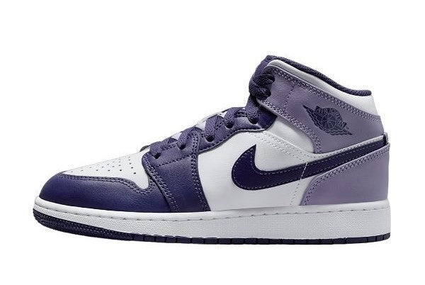 Jordan 1 Mid White Sky J Purple (GS) - Sneakerhype