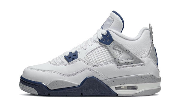 Jordan 4 Retro White ''Midnight Navy'' GS