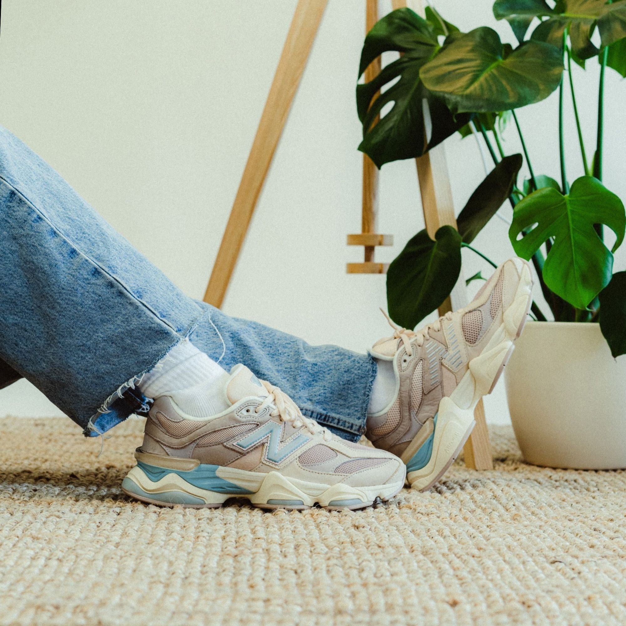 New Balance 9060 Ivory Cream Pink Sand