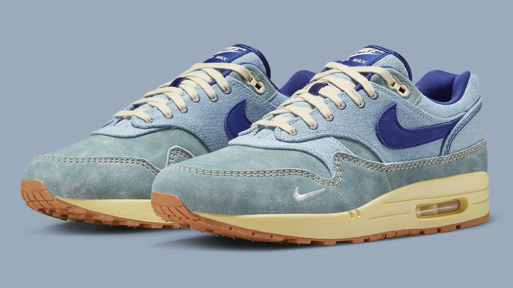 Air max 1 blue and yellow on sale