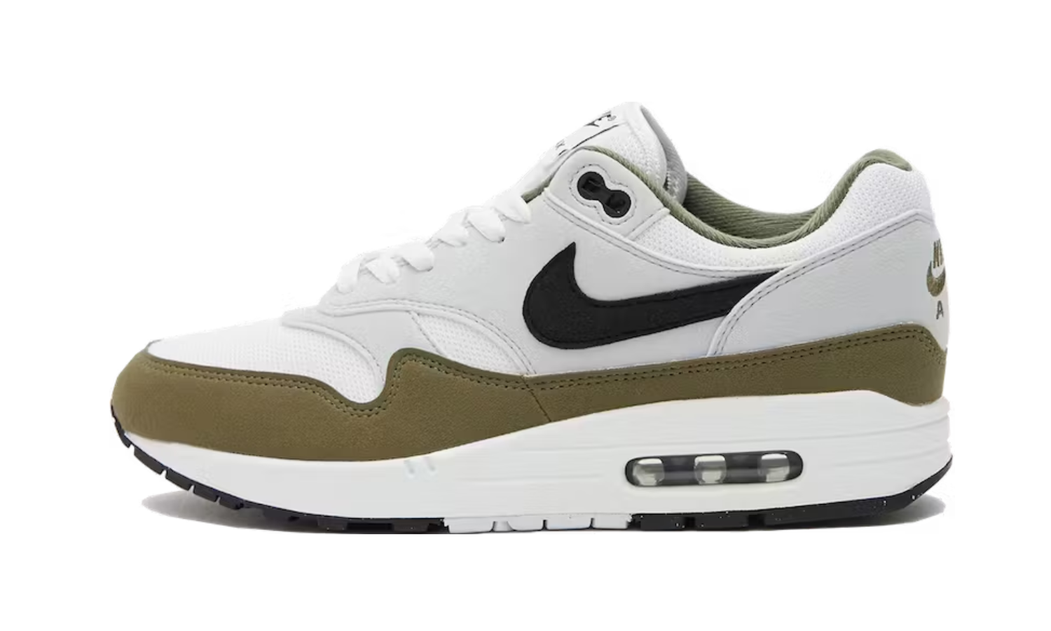 Nike Air Max 1 White Black Medium Olive