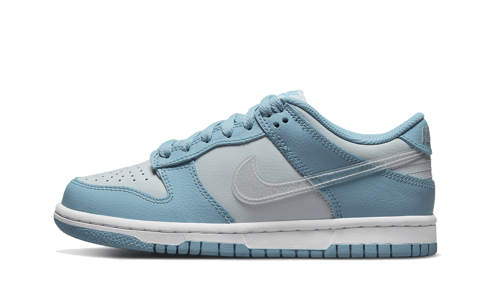 Nike Dunk Low ''Aura Blue Clear Swoosh''