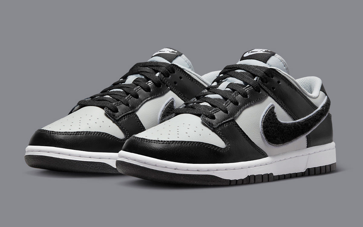 Nike Dunk Low 'Chenille Swoosh Black Grey' - Sneakerhype